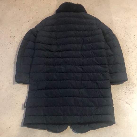 Weekend MaxMara Galosce Navy Faux-Fur-Trim Quilted Down Jacket - Picture 2 of 11